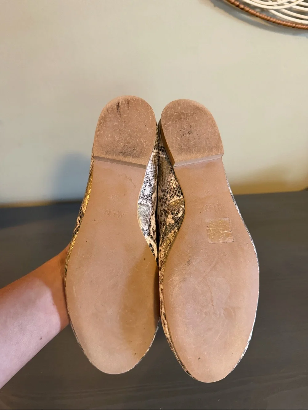 Sole Bliss Women’s Snake-Print Ballet Flats